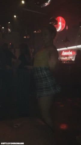 Amateur Club Dancing Hotwife Nightclub See Through Clothing Sheer Clothes Skirt Porn GIF by duromami