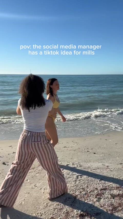 Millie running in the beach