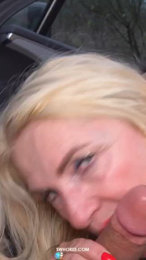 Blonde Blowjob Dirty Blonde MILF Mature Milfs Prostitute Whore Porn GIF by adultprime