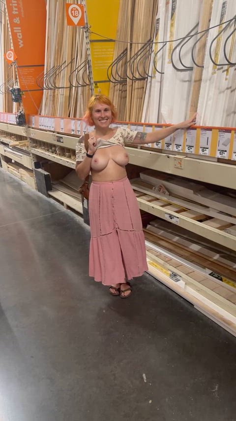 Sneaking boob flashes