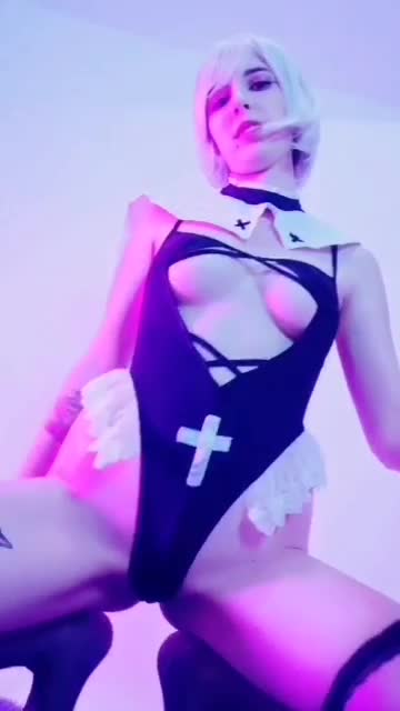 Lewd 2B nun clip by Kerocchi