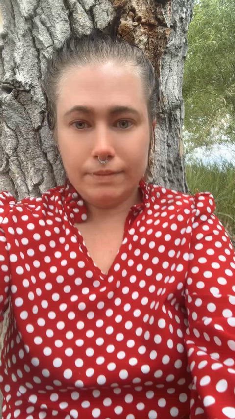 I love being naked in nature. The only thing that was missing is you drinking my stream 💦 and making me cream. 😈👅😘