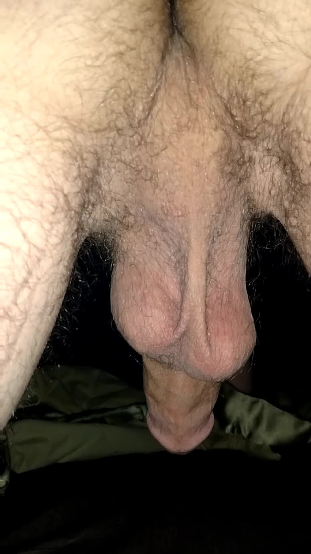 I love flexing my nuts with a tongue in my ass
