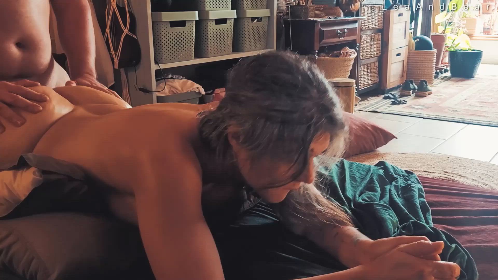 That booty for him to grab on to while giving it to me