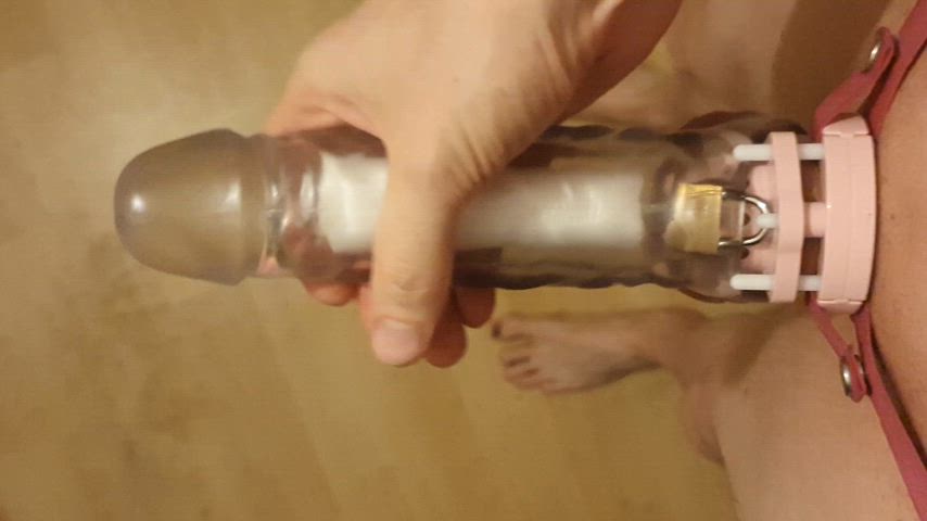 When A Clit Cage Isn't Enough Anymore And You Need A Cock Extender To Add To The Humiliation