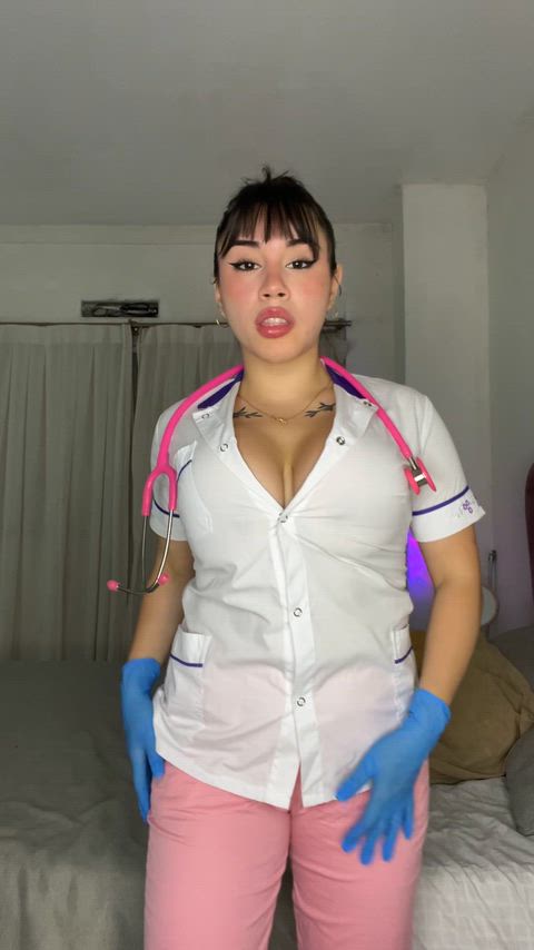 Would you suck my tits if I did this in front of you?