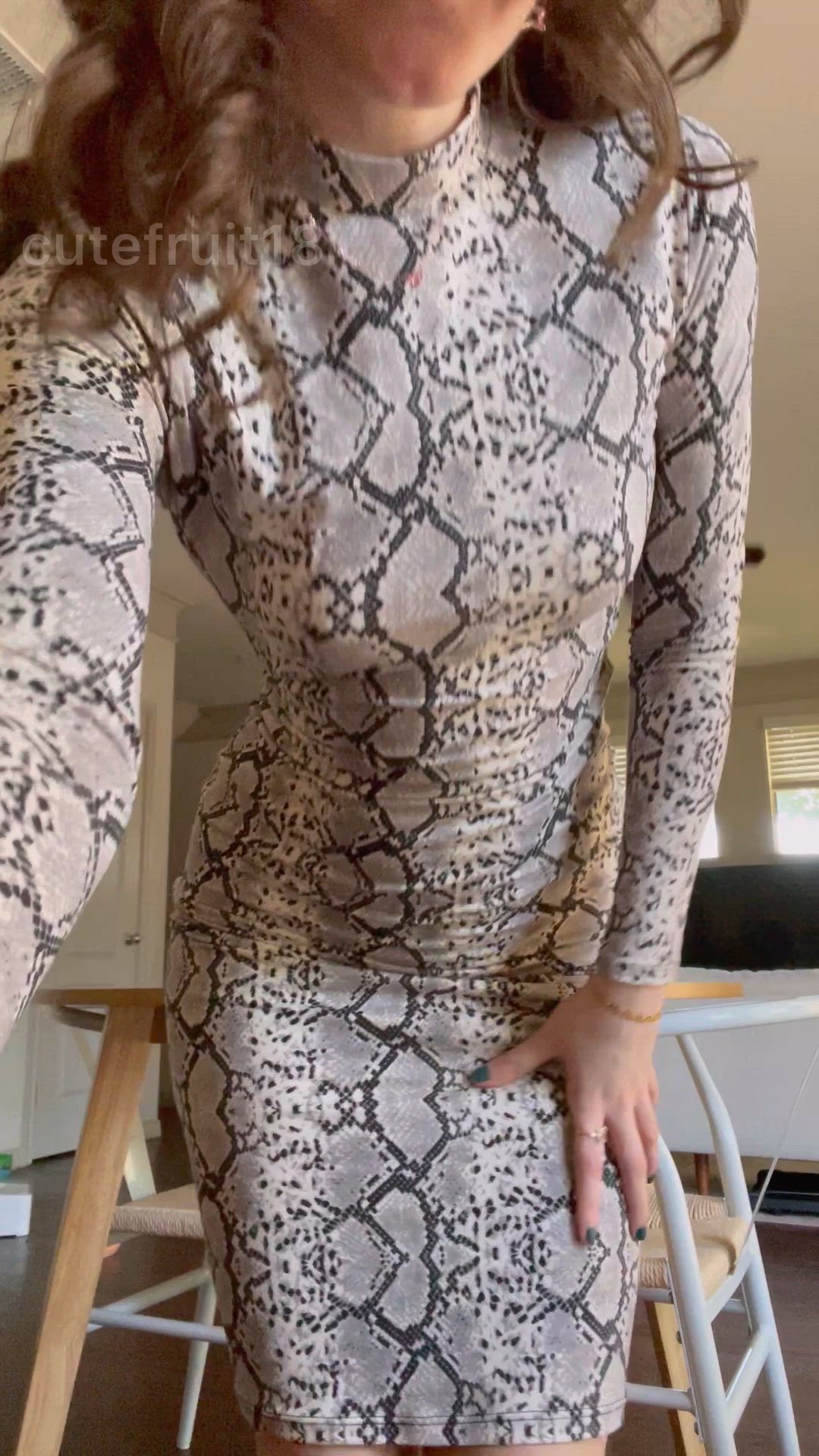 i'm not wearing anything under this dress and i'll happily prove it ☺️