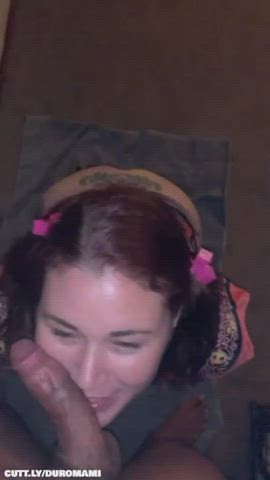 Amateur BBC Blowjob Deepthroat Eye Contact Interracial Teen Porn GIF by duromami