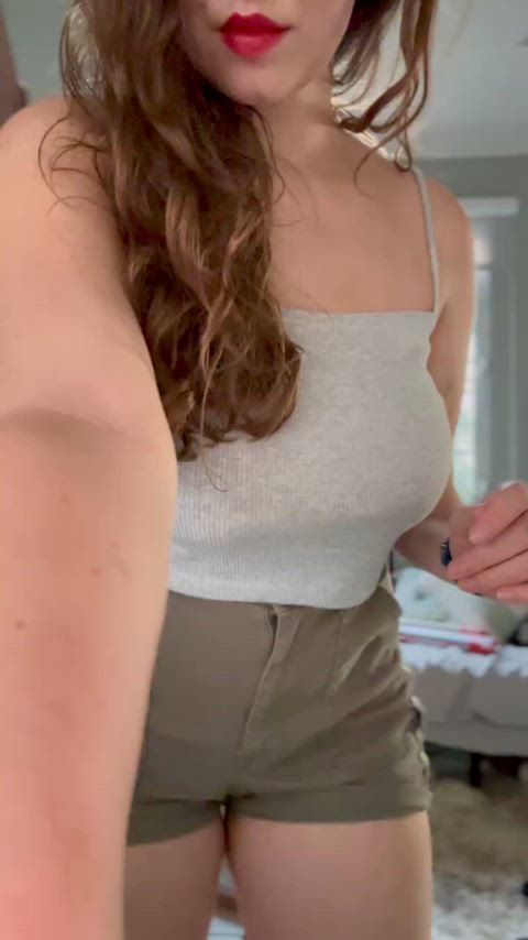Big Tits Bouncing Tits Cute Homemade Huge Tits NSFW Natural Tits Shorts Tits Titty Drop Porn GIF by lamsinka89