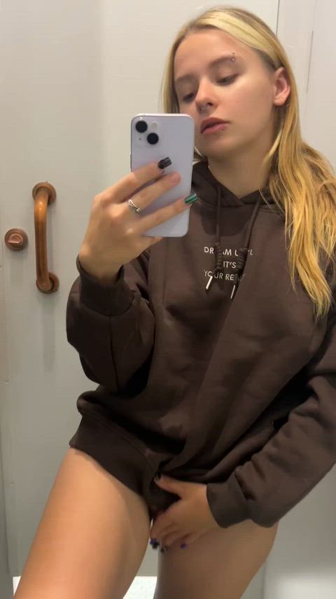 Trying on clothes becomes much more exciting when I'm not wearing any underwear