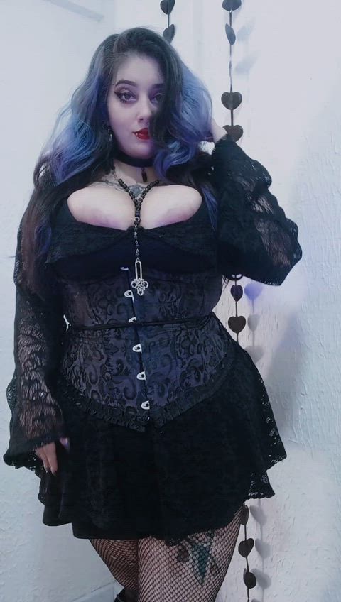 Alt Amateur Big Tits Cute Goth Latina OnlyFans Raven SFW Porn GIF by raven.roth