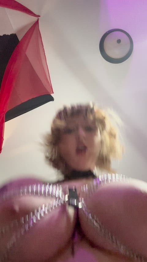 My nipples are rock hard just thinking about your cock slapping against them