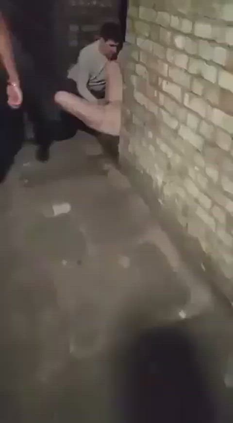 Fuckin a slut on the sidewalk