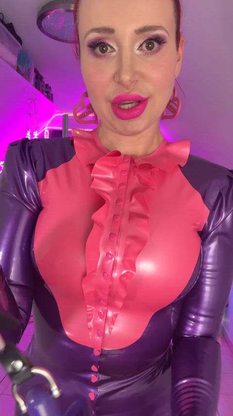 Ball Gagged Fetish Gag Gag Reflex Gagged Gagging Kinky Latex Redhead Rubber Porn GIF by missfetilicious