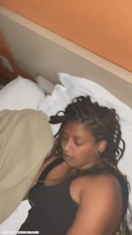Amateur BBC Big Dick Blowjob Cum Cumshot Ebony Facial Surprise Porn GIF by duromami