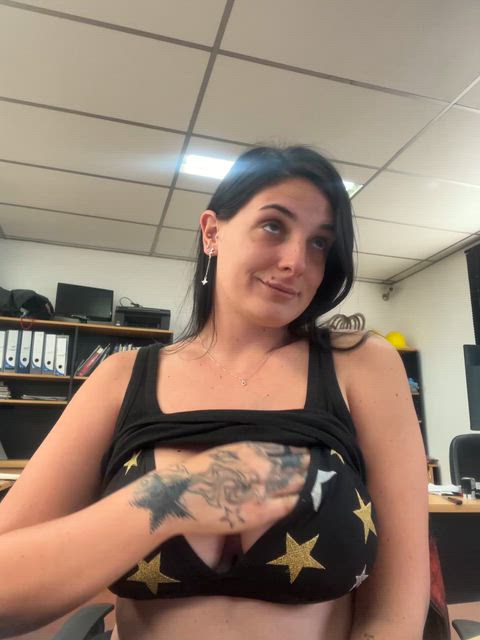 I secretly show you my huge tits