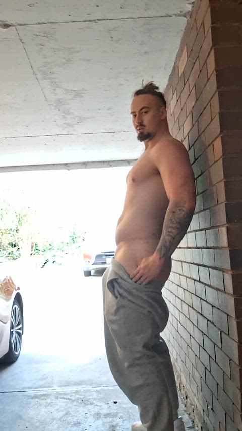 You ever seen a tall viking guy get naked and stroke his cock in a public carpark? Now you have