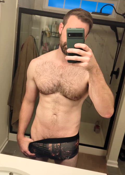 Stripping down to my big cock for you