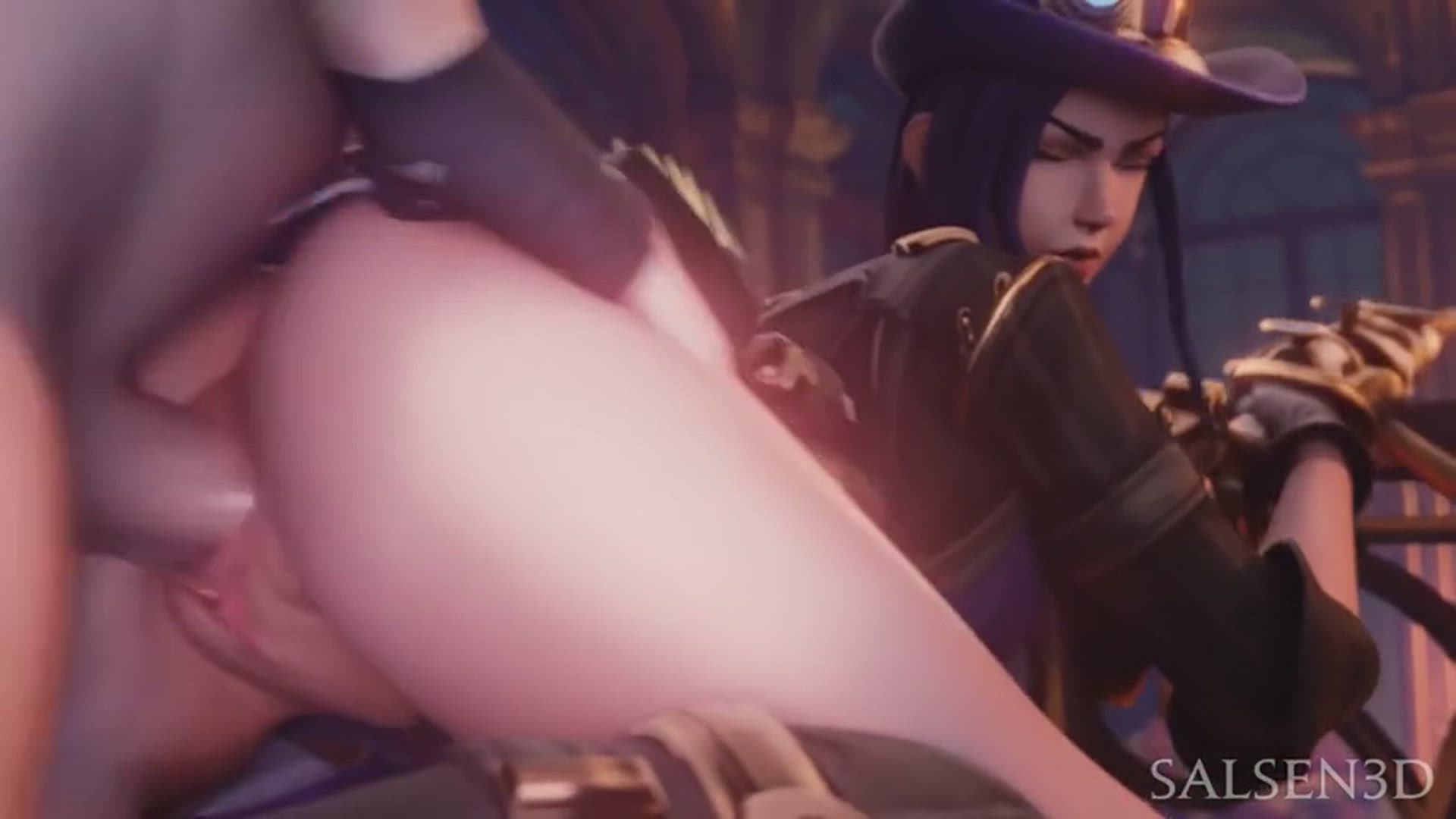 Fucking Caitlyn (League of Legends) with creampie