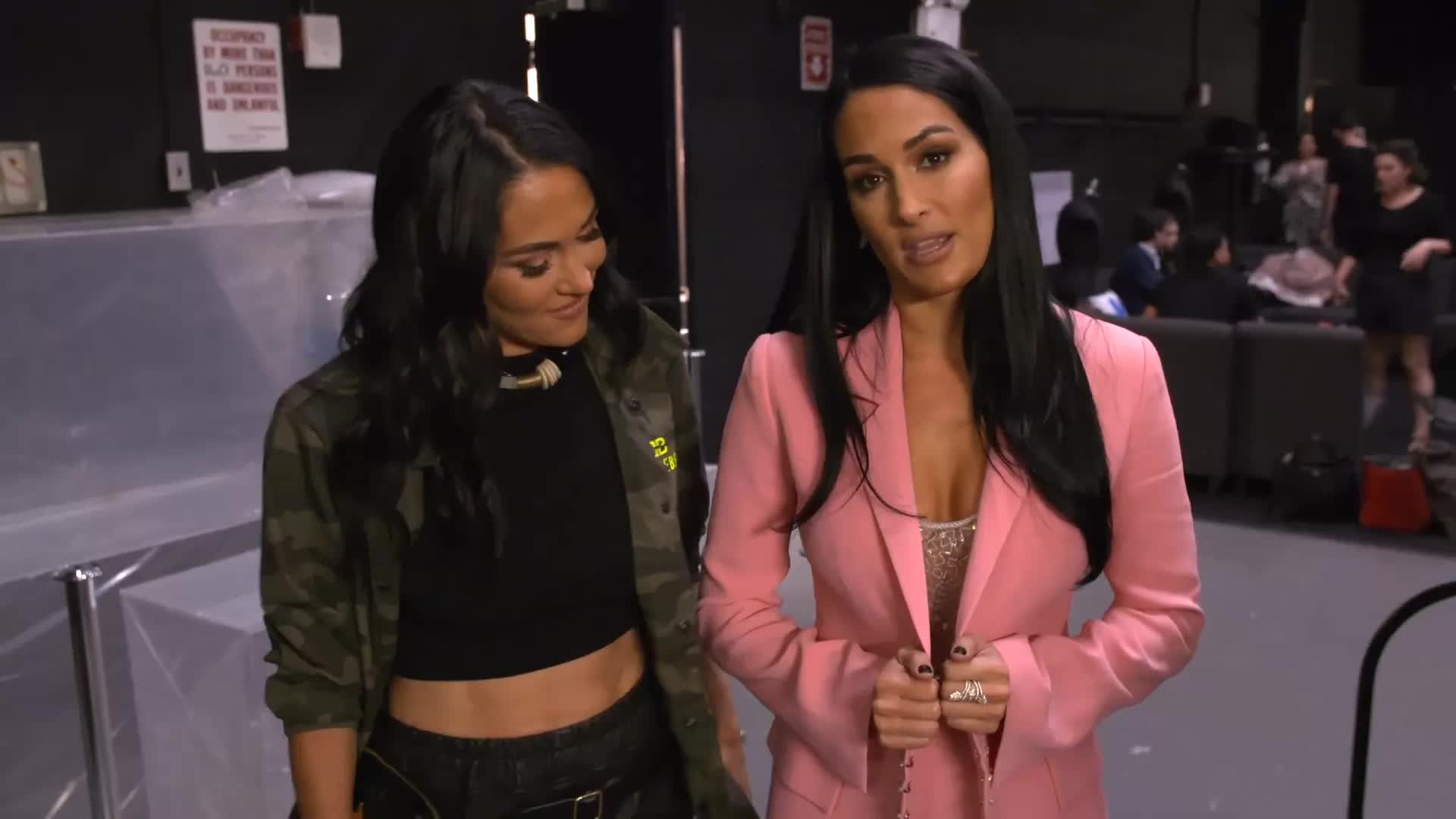 Nikki showing off her see through top