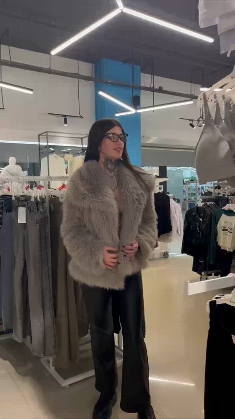 Oops, caught flashing my tits