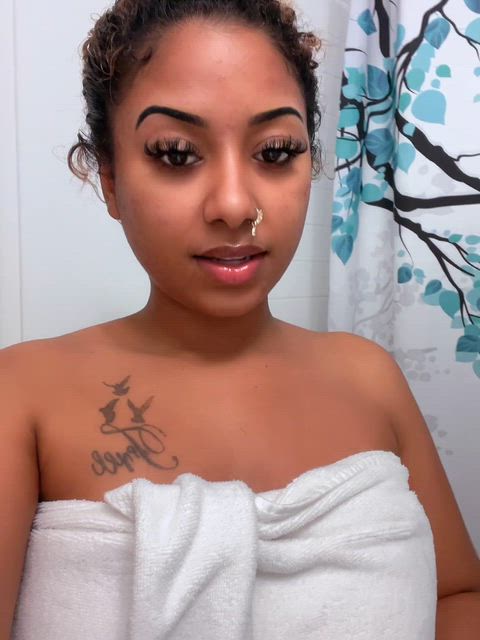 Fresh from the shower tits