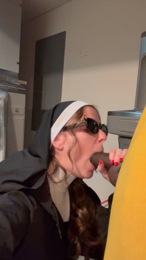 please forgive me father. i couldn’t help but to suck his dick right here for the whole world to see