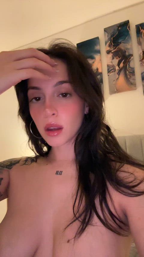 Pump your cum between my perfect natural boobs