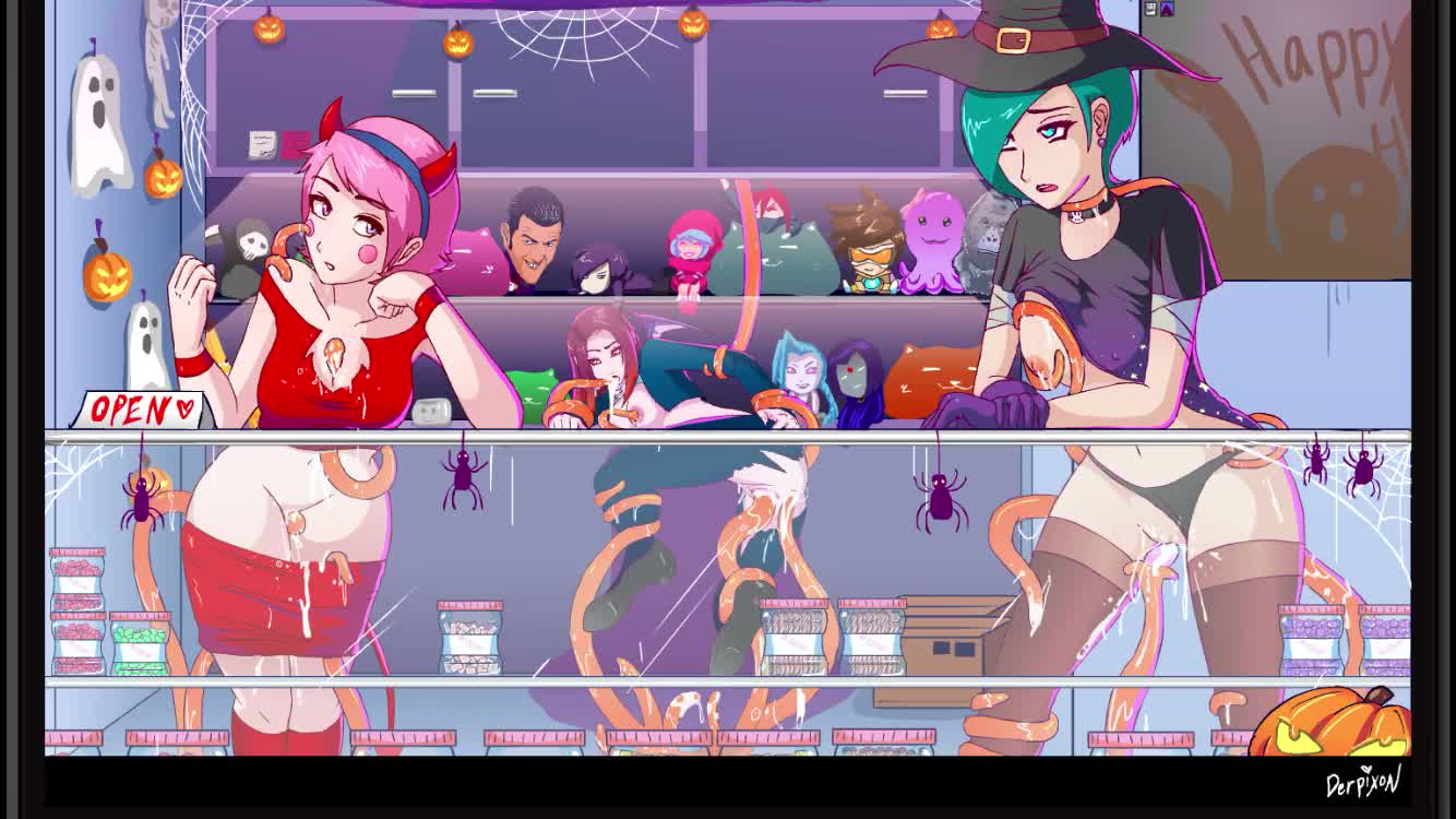 Female shopkeepers getting fucked by their tentacle customer again