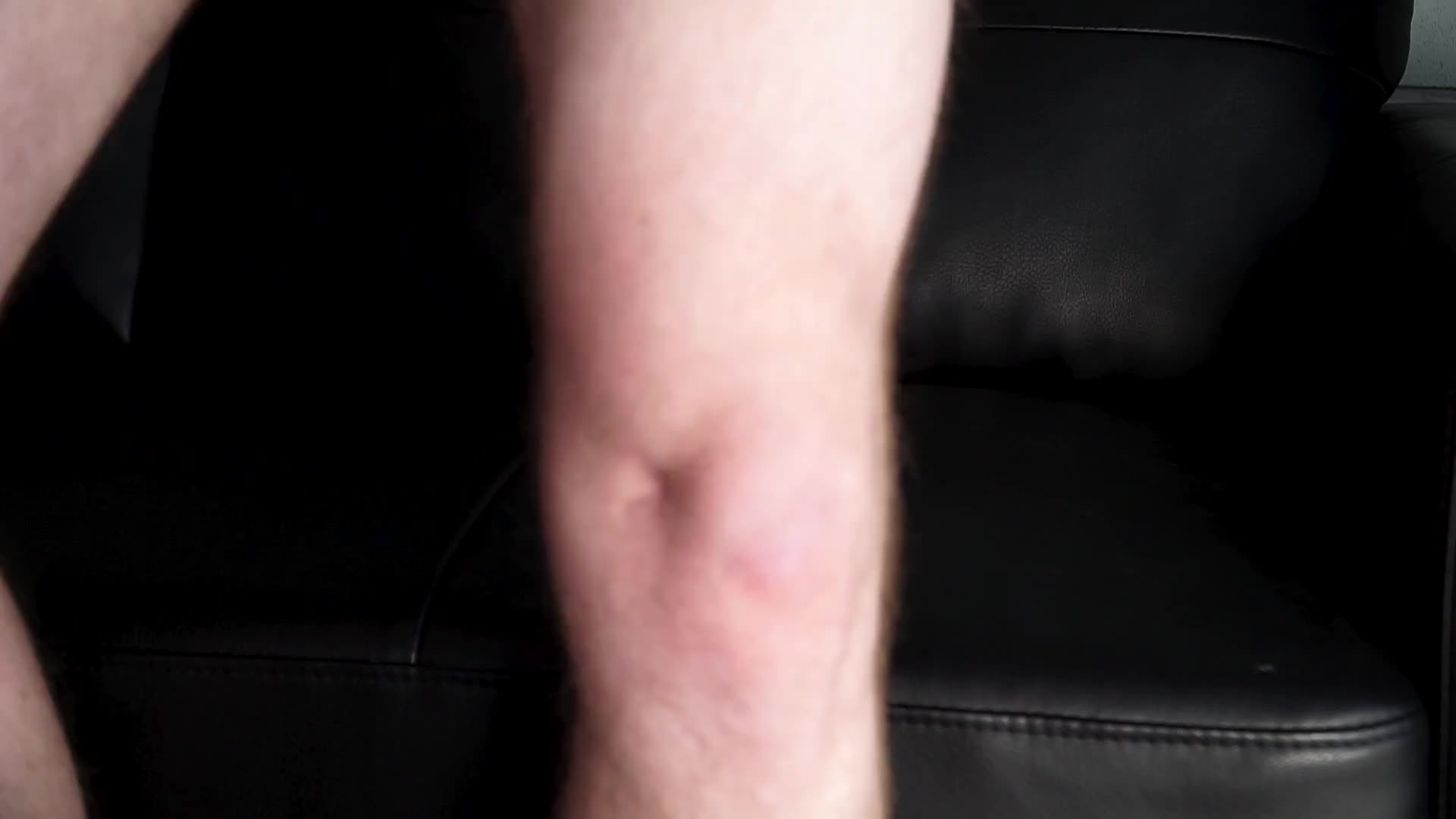 Up Shorts Dick Slip while on Sofa