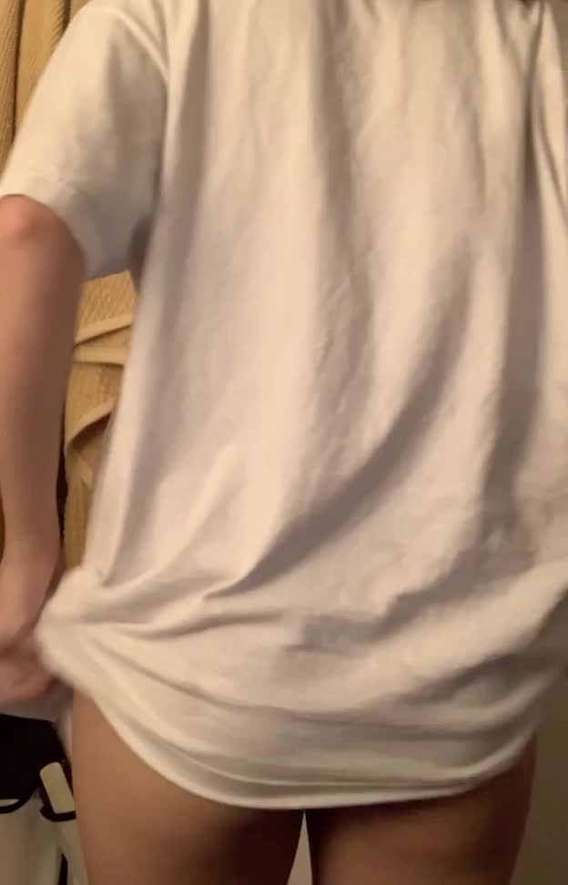 i love wearing big t-shirts with NOTHING underneath