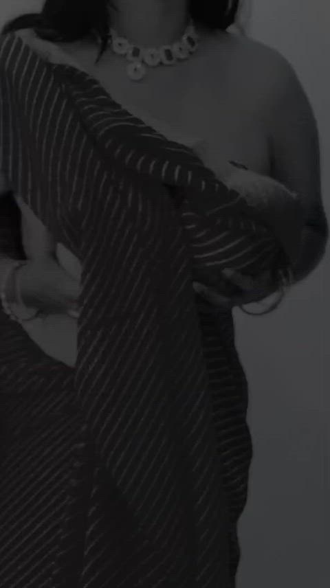 “I wrapped myself in saree just to unwrap your control… no blouse, just big tits begging, squeezing, and screaming until you’re leaking for me 💦❤️‍🔥”