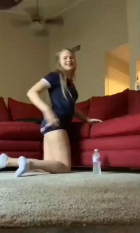 Finally gets fucked by a real man