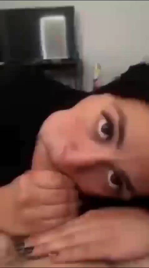 Amateur Big Dick Blowjob Brunette Deepthroat Face Fuck POV Throat Throat Fuck throated Porn GIF by populardick