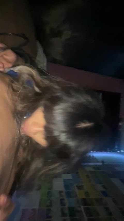 Taking his cock deep and sloppy😋