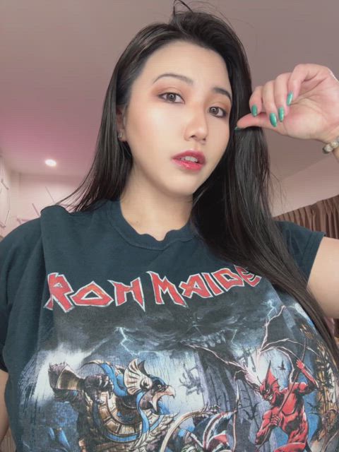 Revealing my perky Asian nipples