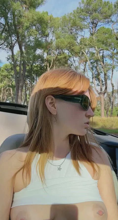 My tits are so hard right now, I'm driving alone and I'm super turned on!