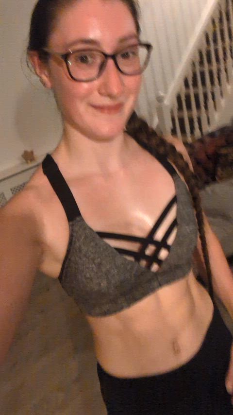 Post-run and fully buffed! abs +100, tease +250 XP