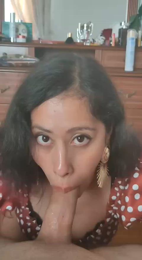 Amateur BWC Blowjob Cock Milking Cum In Mouth Femdom Handjob Homemade Latina Mexican Porn GIF by populardick
