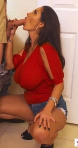 Ava Addams Big Tits Blowjob Clothed MILF Porn GIF by mollatare