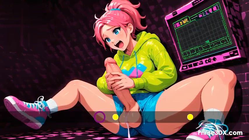 3D Animation BabeCock Cock Worship Fat Cock Futanari Girlcock Monster Cock Porn GIF by adultprime