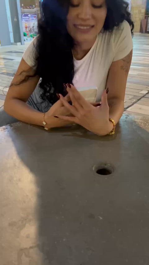 right in the shopping center