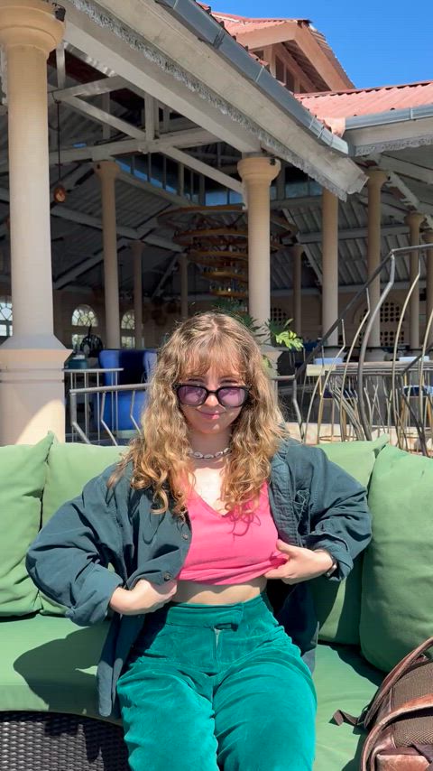 Getting risky at the restaurant :))