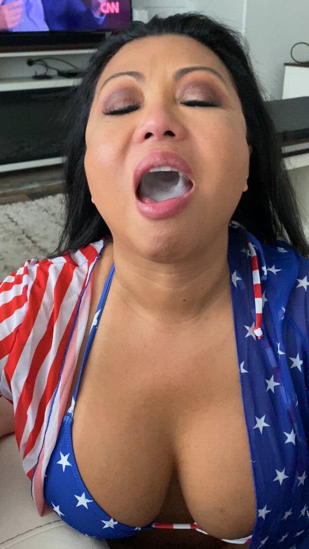 Asian, Cum, Cum In Mouth, Cum Swallow, Hotwife, Krystal Davis