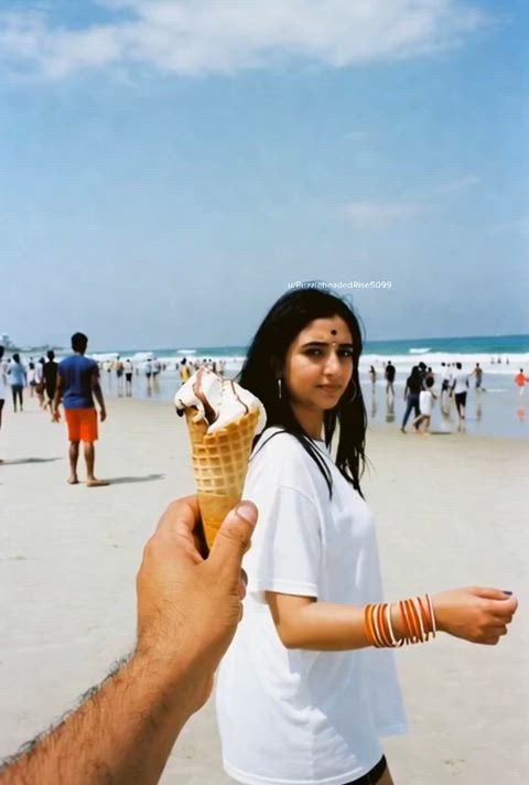 Flash boobs and take the ice cream-Indian version