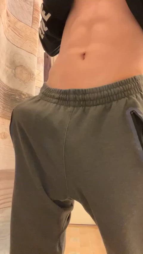 Teasing My Hard Cock In Sweatpants