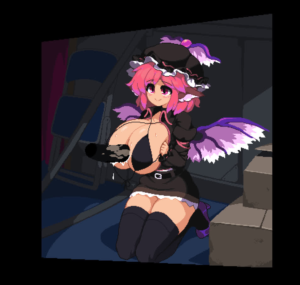 Putting her breasts to good use
