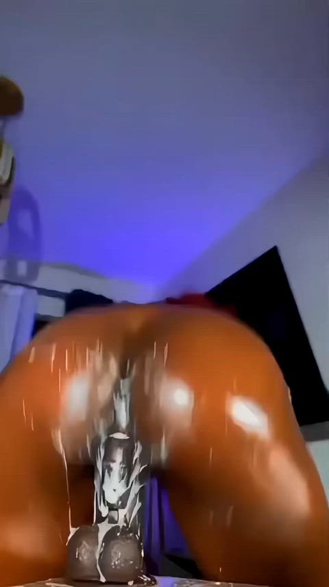 Ass Shaking Black Dildo Ebony Ebony Dildo Huge Dildo Squirt Squirting Twerking Porn GIF by slowmoejoe123