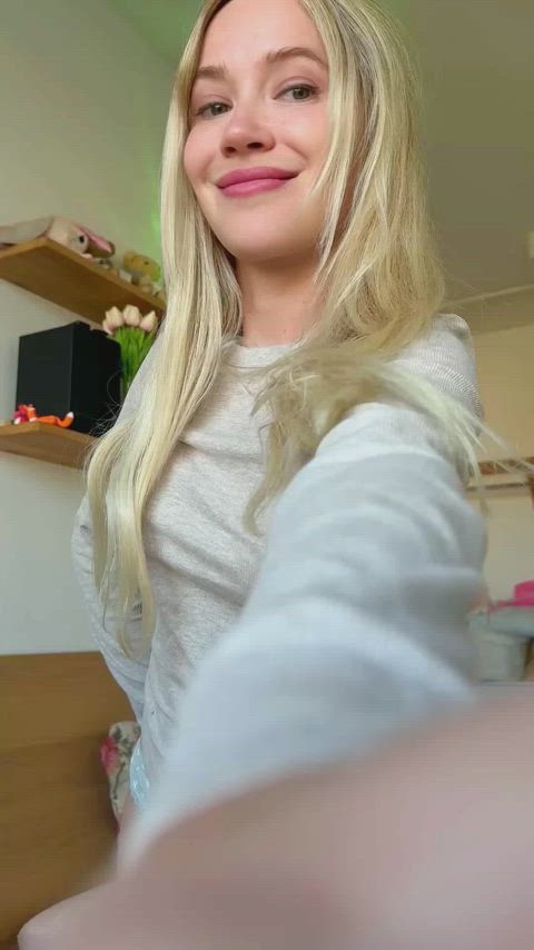 I'm super turned on, my tits are out and I'm teasing you with my panties down