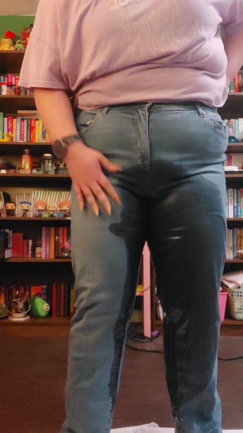 My new jeans getting wet